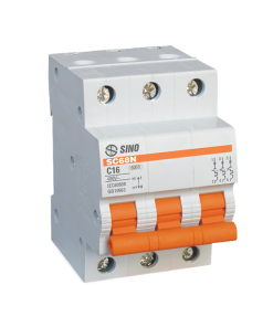 Cầu dao tự động MCB Sino SC68 3 cực dòng cắt 6Ka