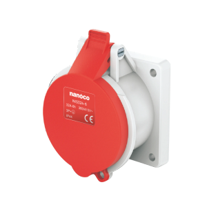 Ổ cắm gắn âm thẳng Nanoco NIS324-6 4P 32A IP44